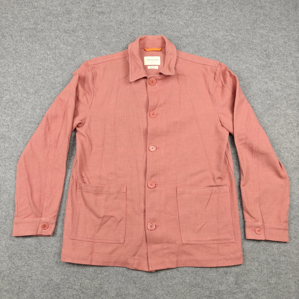 Far Afield Jacket Womens 2 Pink Military Collared Pockets Canvas Short